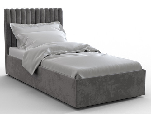 Кровать с мягкой обивкой и подъемной решеткой (Цвет обивки на выбор) - Вариант 2